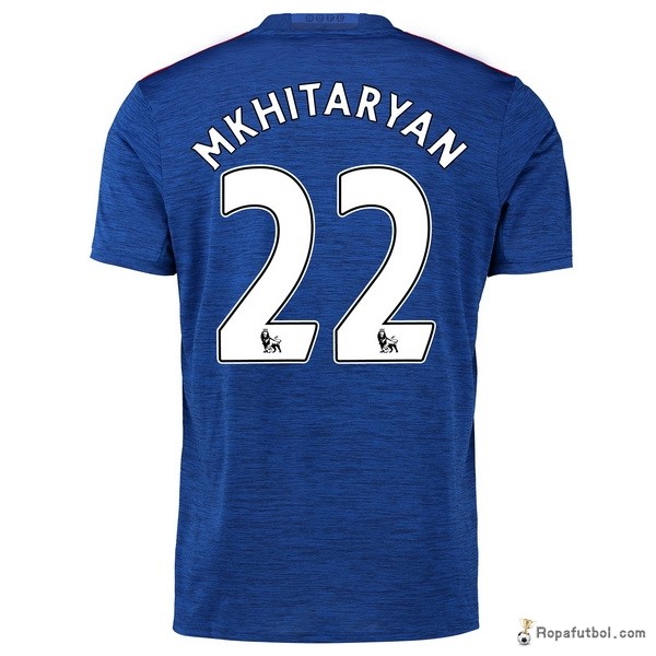 Camiseta Manchester United Replica Segunda Ropa Mkhitaryan 2016/17 Azul